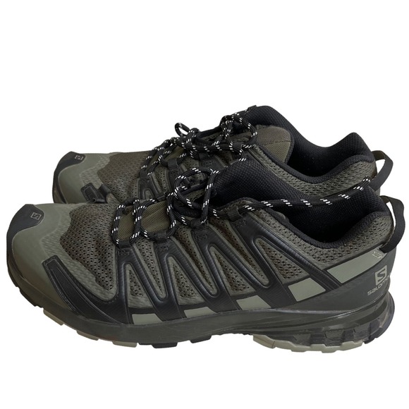 Salomon XA Pro 3D Mens Trail Running Shoes Olive Green Black ortholite Size 11